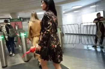 Мужчина посмотрел брюнетке под платье и не увидел трусов